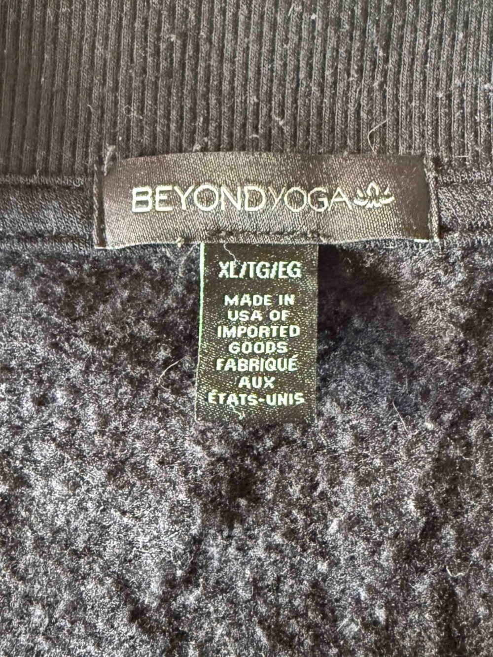 Beyond Yoga Carefree Cardigan Black XL Oversized Modal Fleece Button Front - Picture 4 of 8